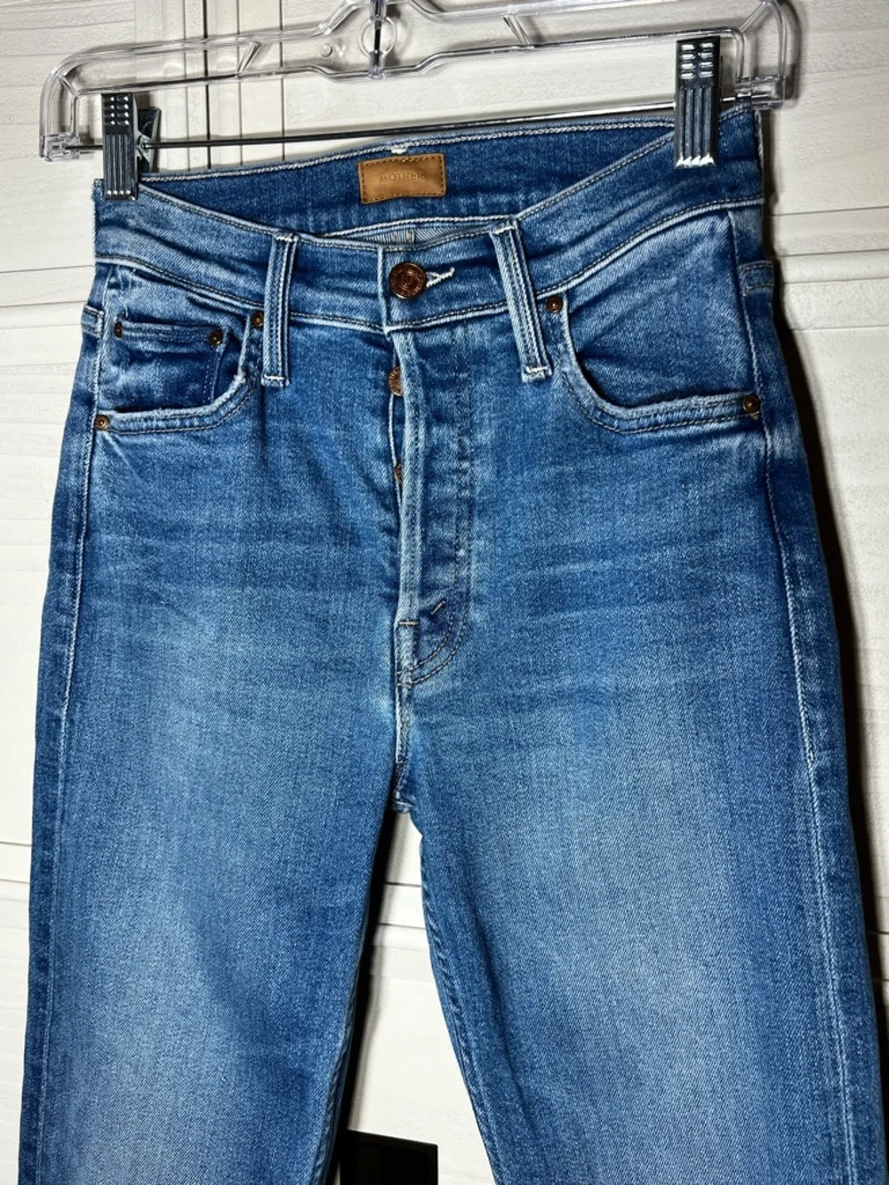 MOTHER The Tomcat High-Rise Jeans Wash Layover Sz 24 - Picture 14 of 16